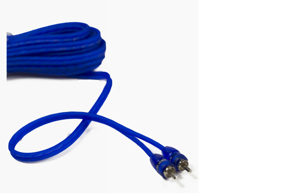  SSRCB3 / 3 Ft Blue Comp Series Twisted RCA
